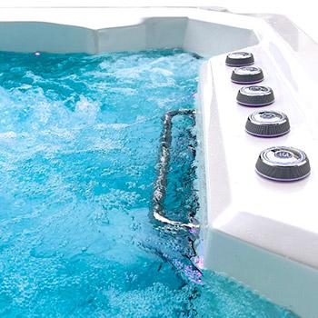 Spa One and the swim spa Oceanus by Canadian Spa International