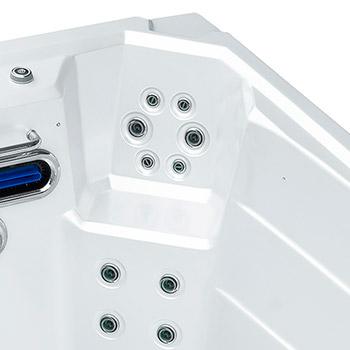 Spa One and the swim spa Oceanus by Canadian Spa International