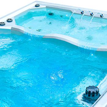 Spa One and the swim spa Oceanus by Canadian Spa International