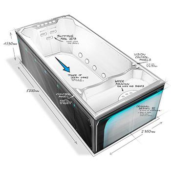 Spa One and the swim spa Oceanus by Canadian Spa International