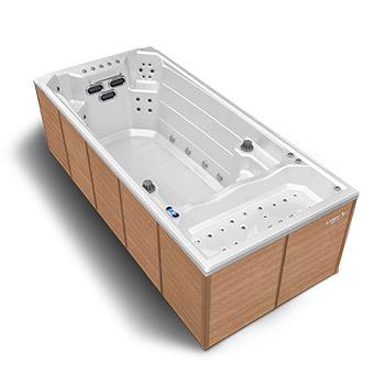 Spa One and the swim spa Oceanus by Canadian Spa International