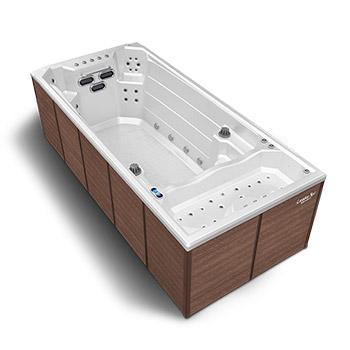 Spa One and the swim spa Oceanus by Canadian Spa International
