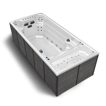 Spa One and the swim spa Oceanus by Canadian Spa International